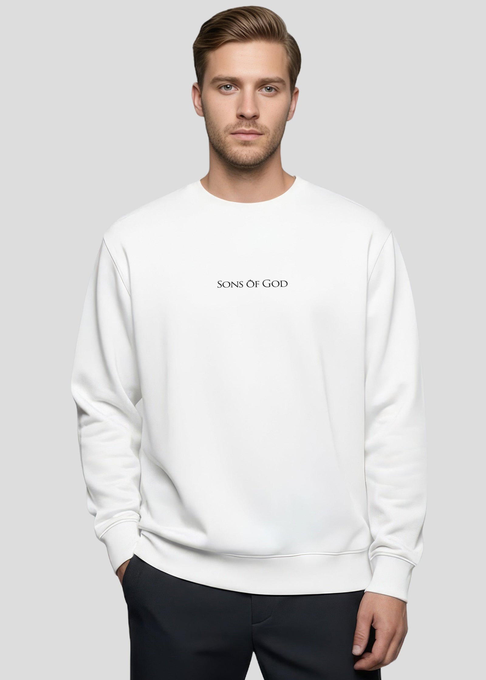 Herren Sweatshirt Sons of God Weiß