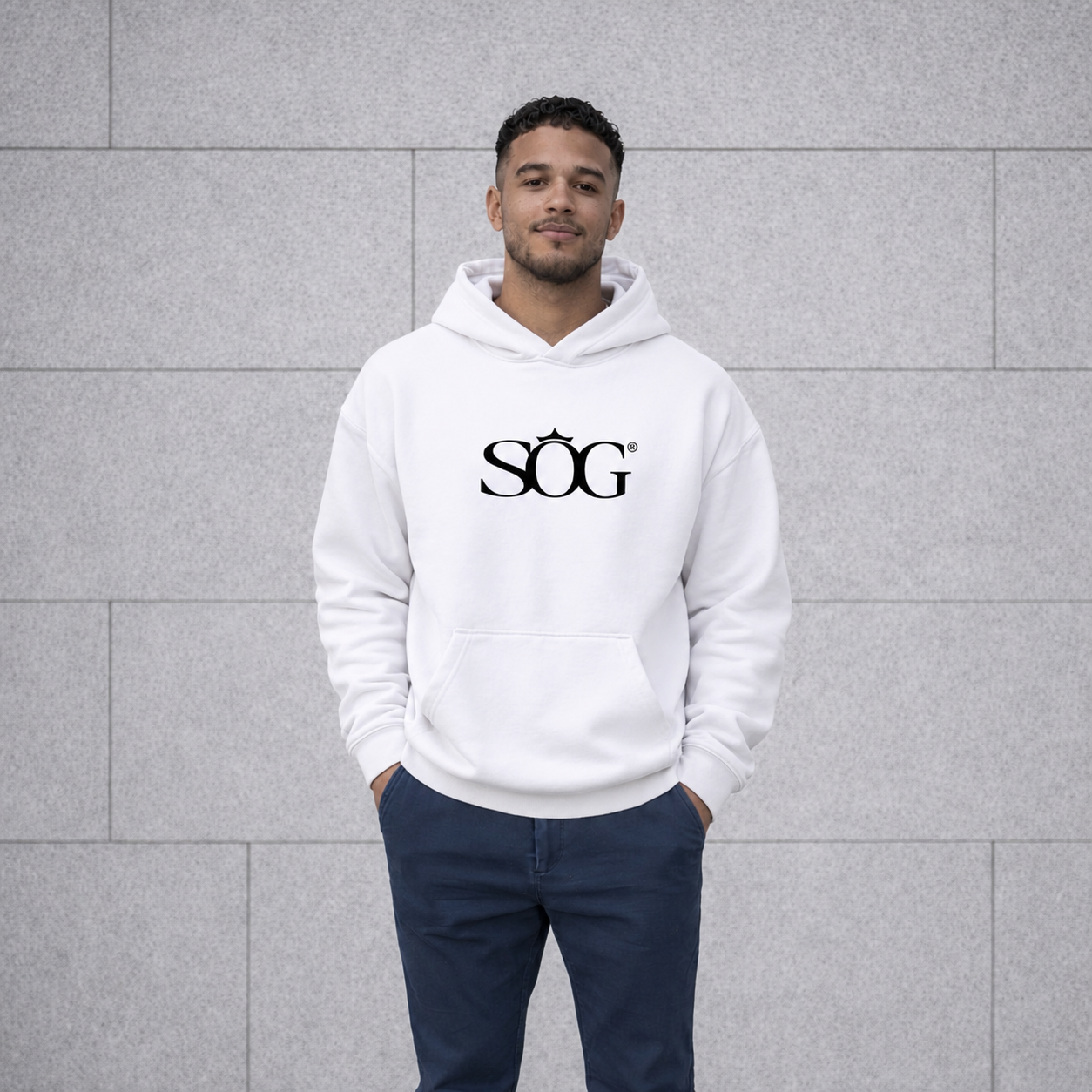Unisex Hoodie mit Kapuze SOG Weiß