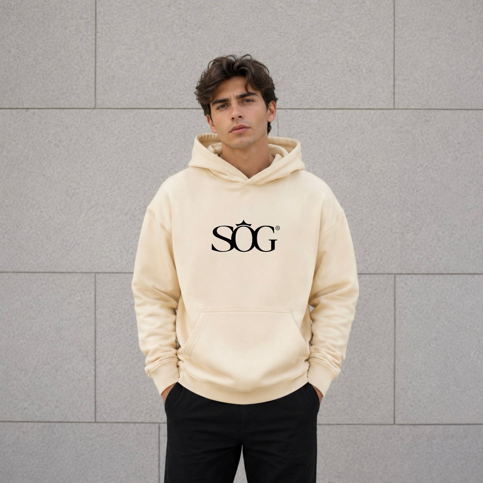 Unisex Hoodie mit Kapuze SOG Beige