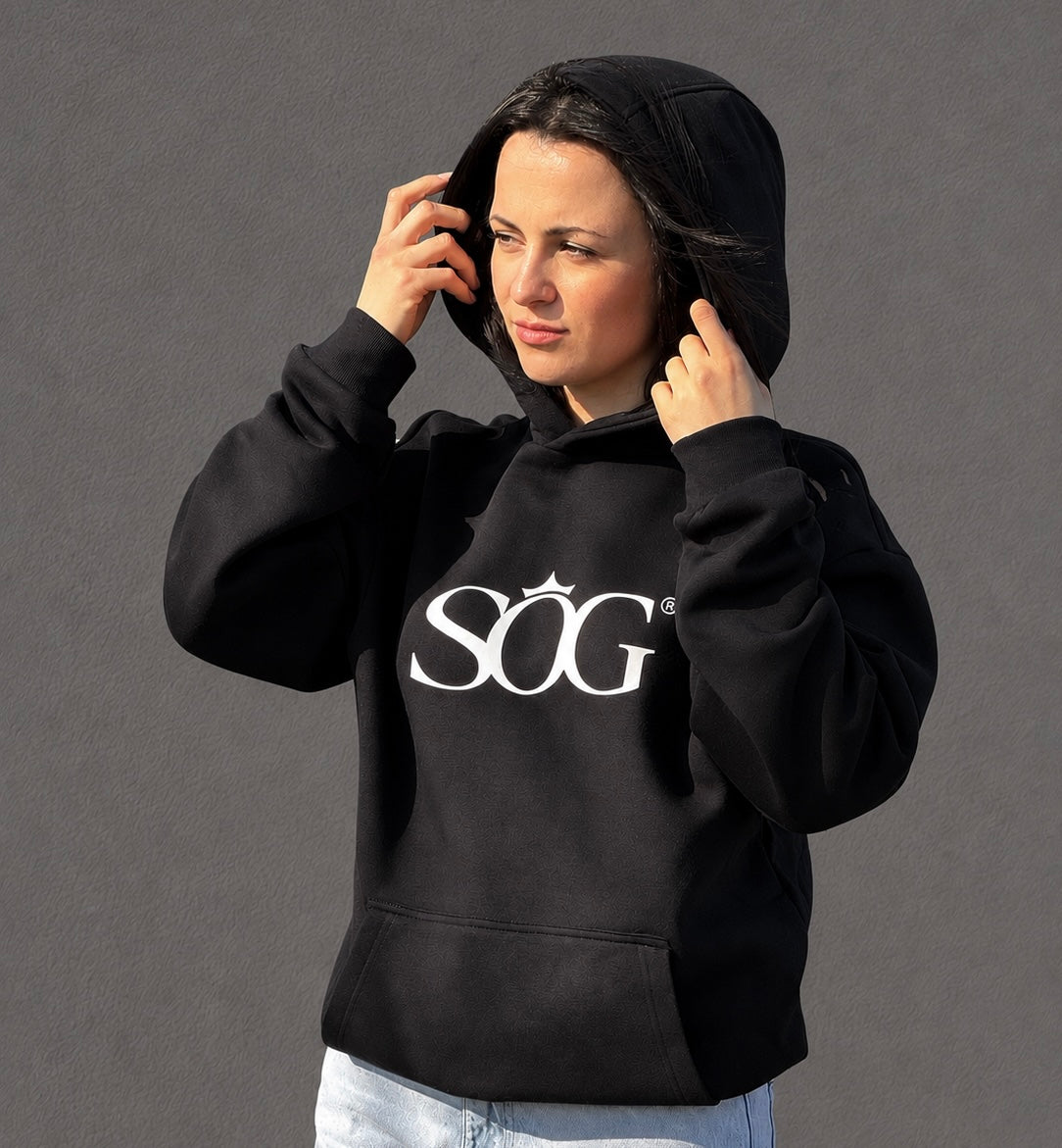Unisex Hoodie mit Kapuze SOG Schwarz