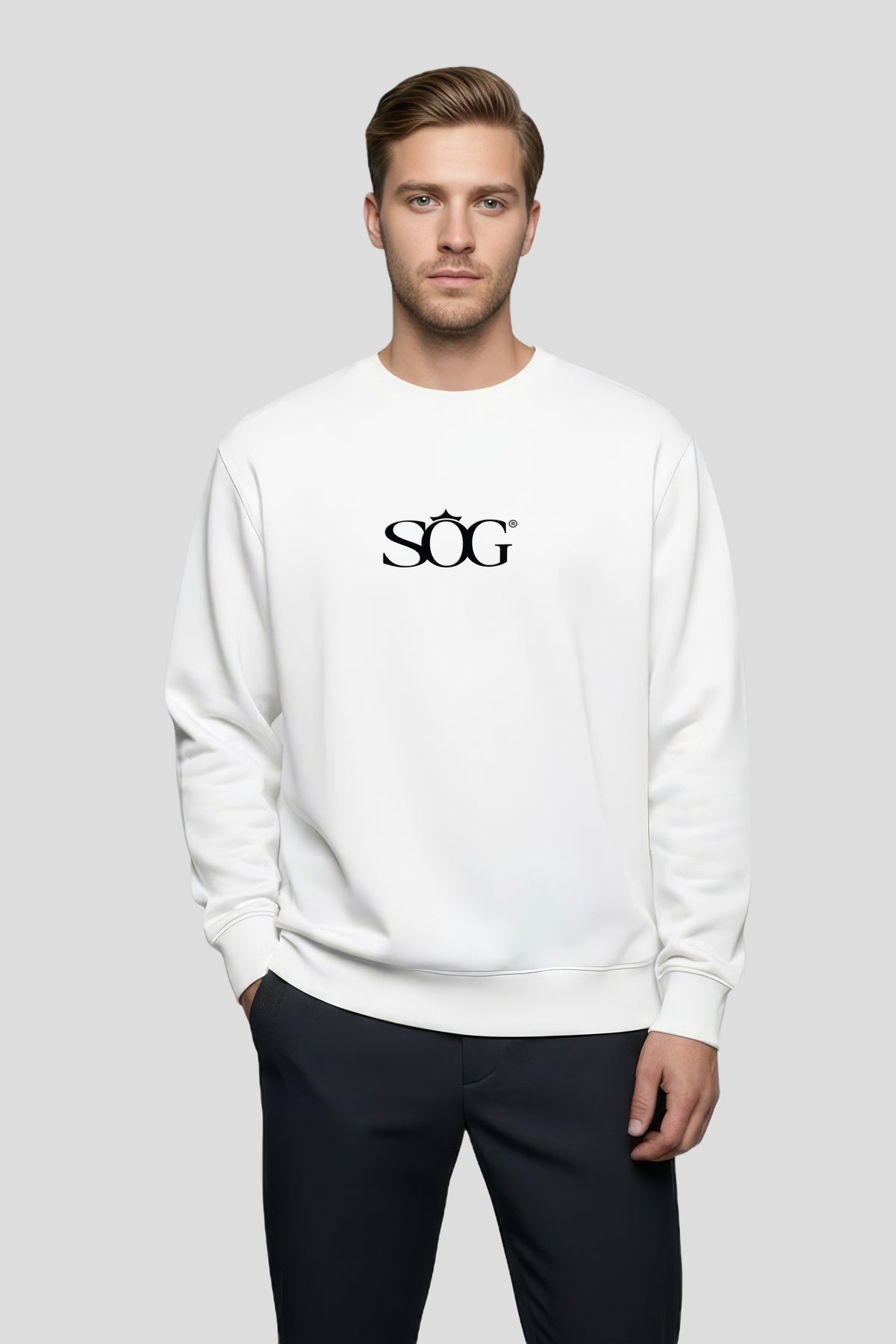 Herren Sweatshirt SOG Weiß
