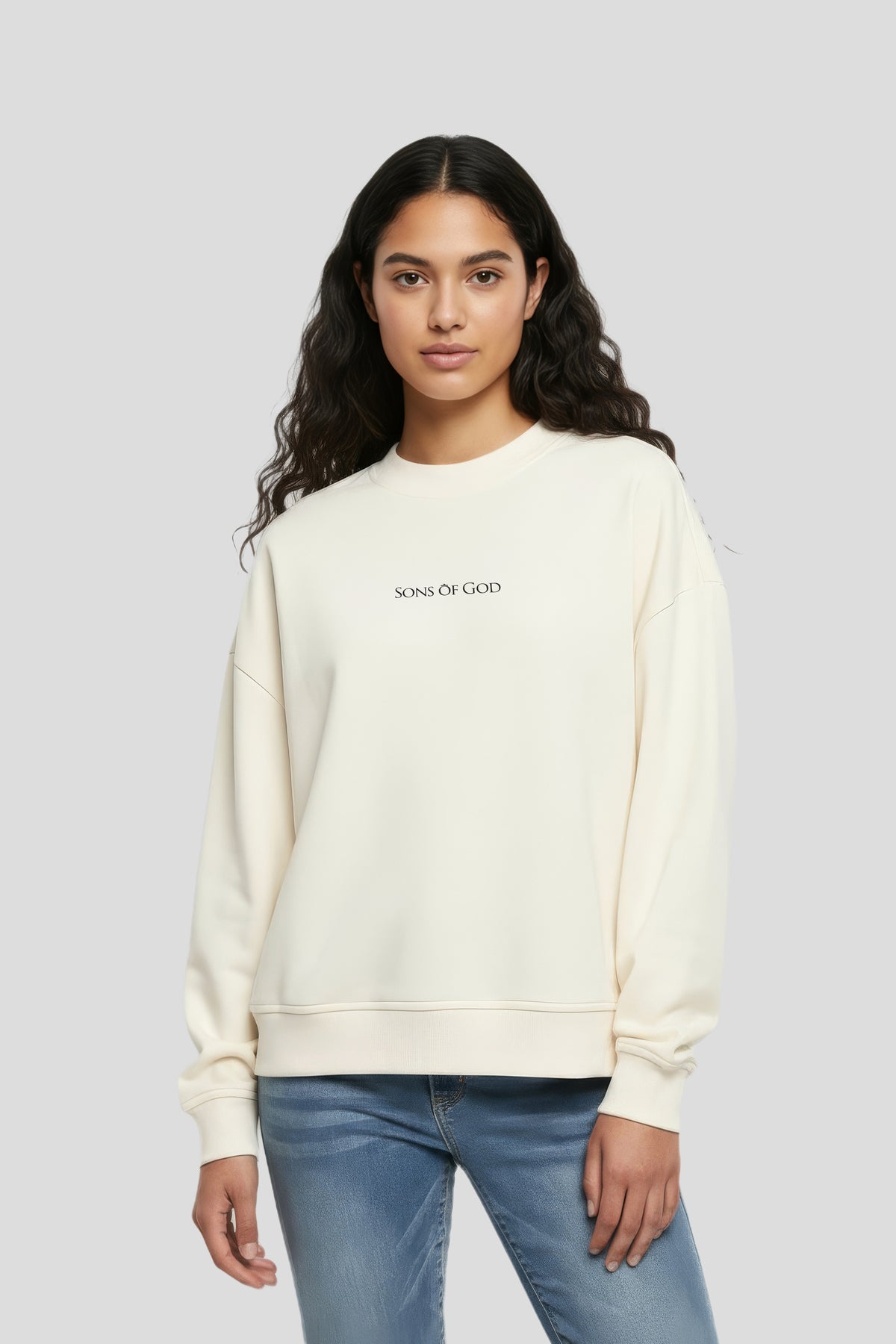 Damen Sweatshirt Sons of God Beige
