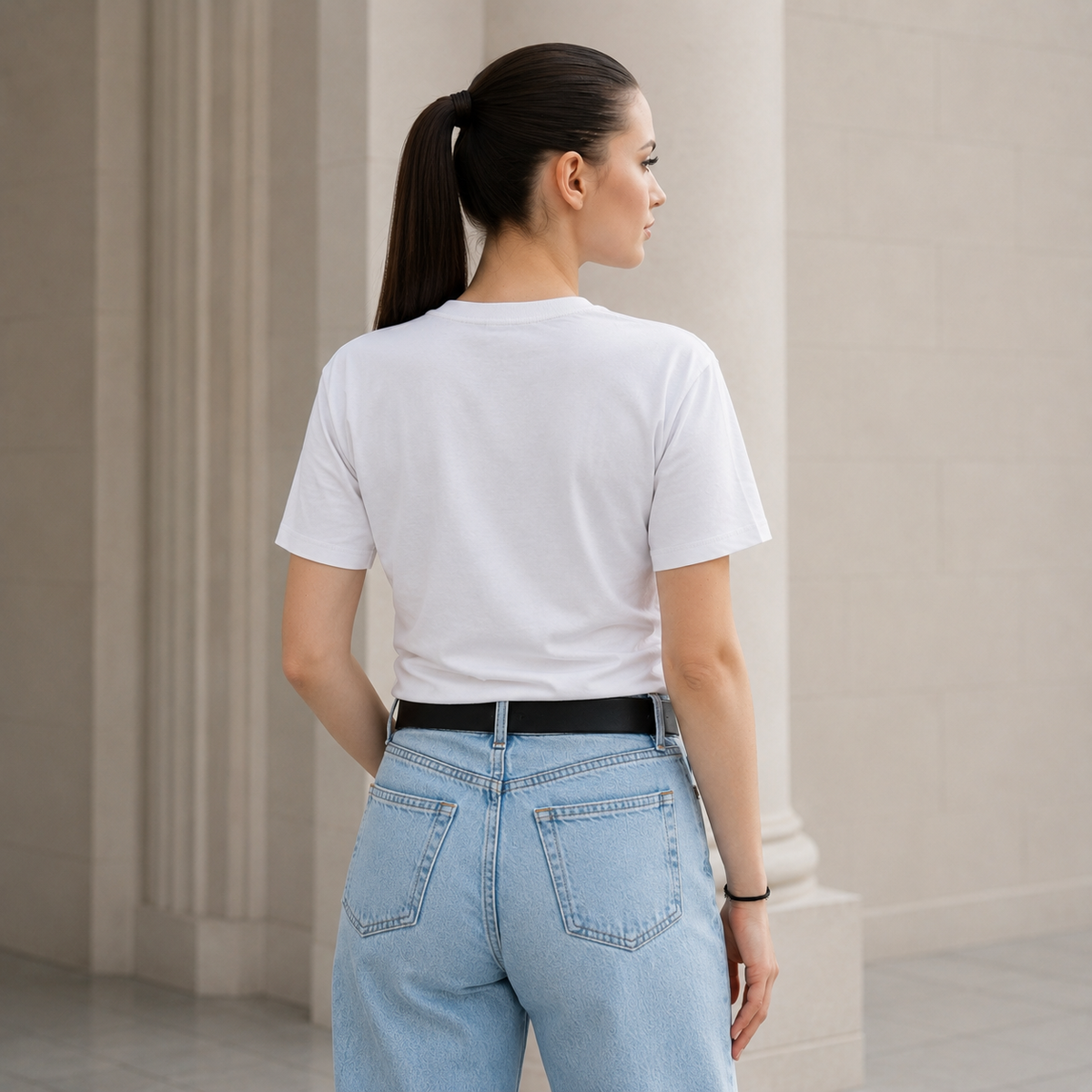 Damen Boxy Fit T-Shirt Sons of God Weiß